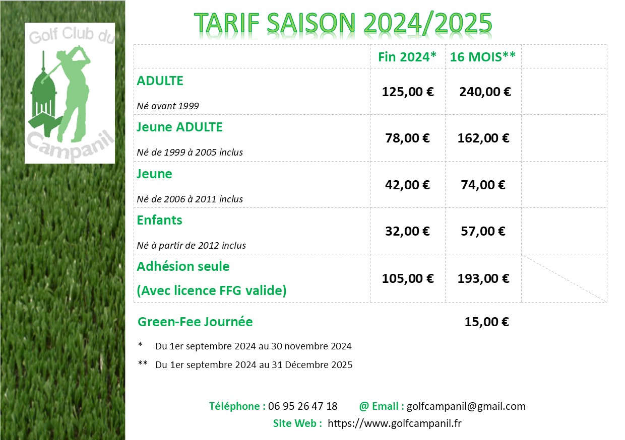 Tarif GCC 2024